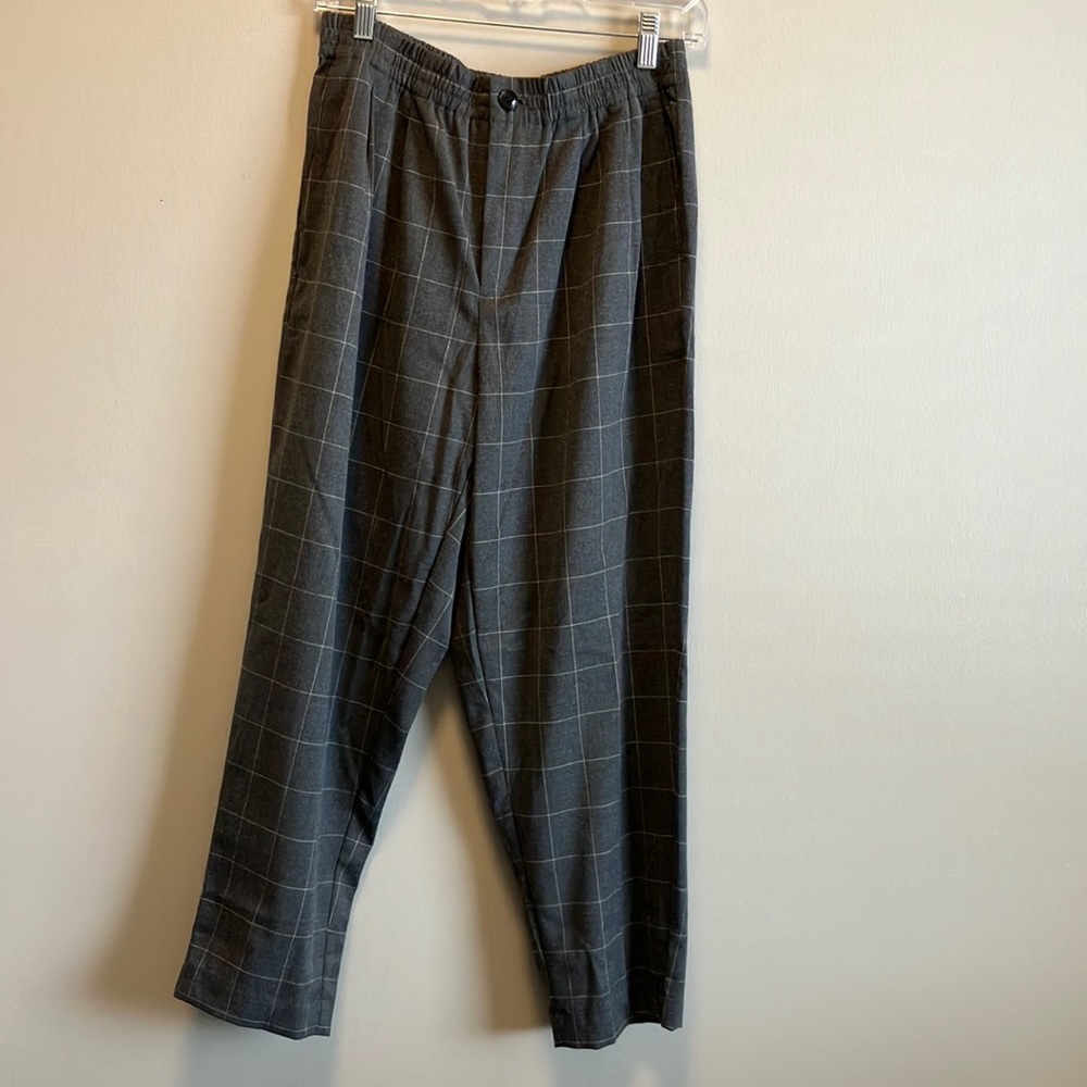 Madewell Curvy Plaid Flannel Track Trouser